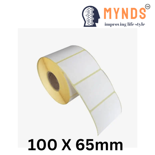 100 x 65mm White Plain Barcode Labels